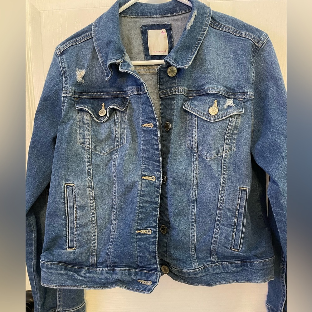 So Distressed Denim Jacket